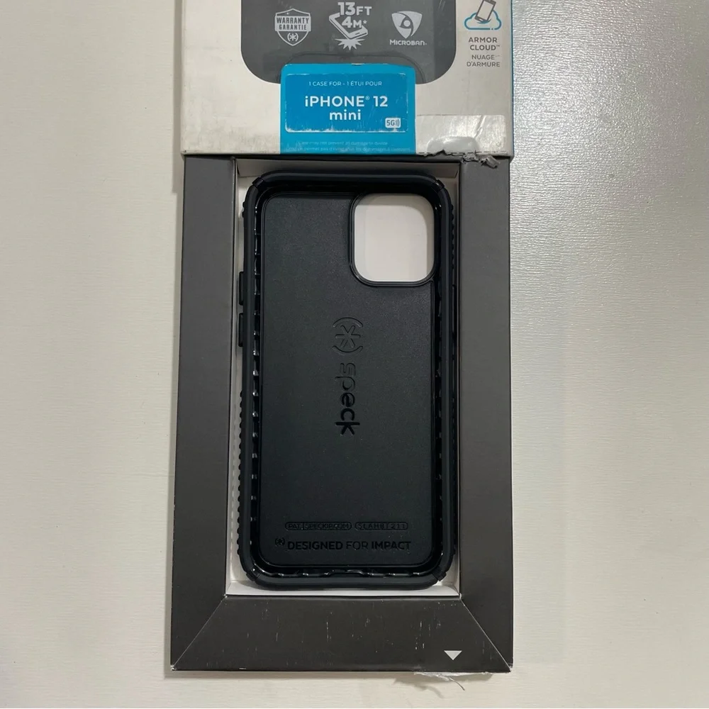 iPhone 12 Mini Black Case with Grips